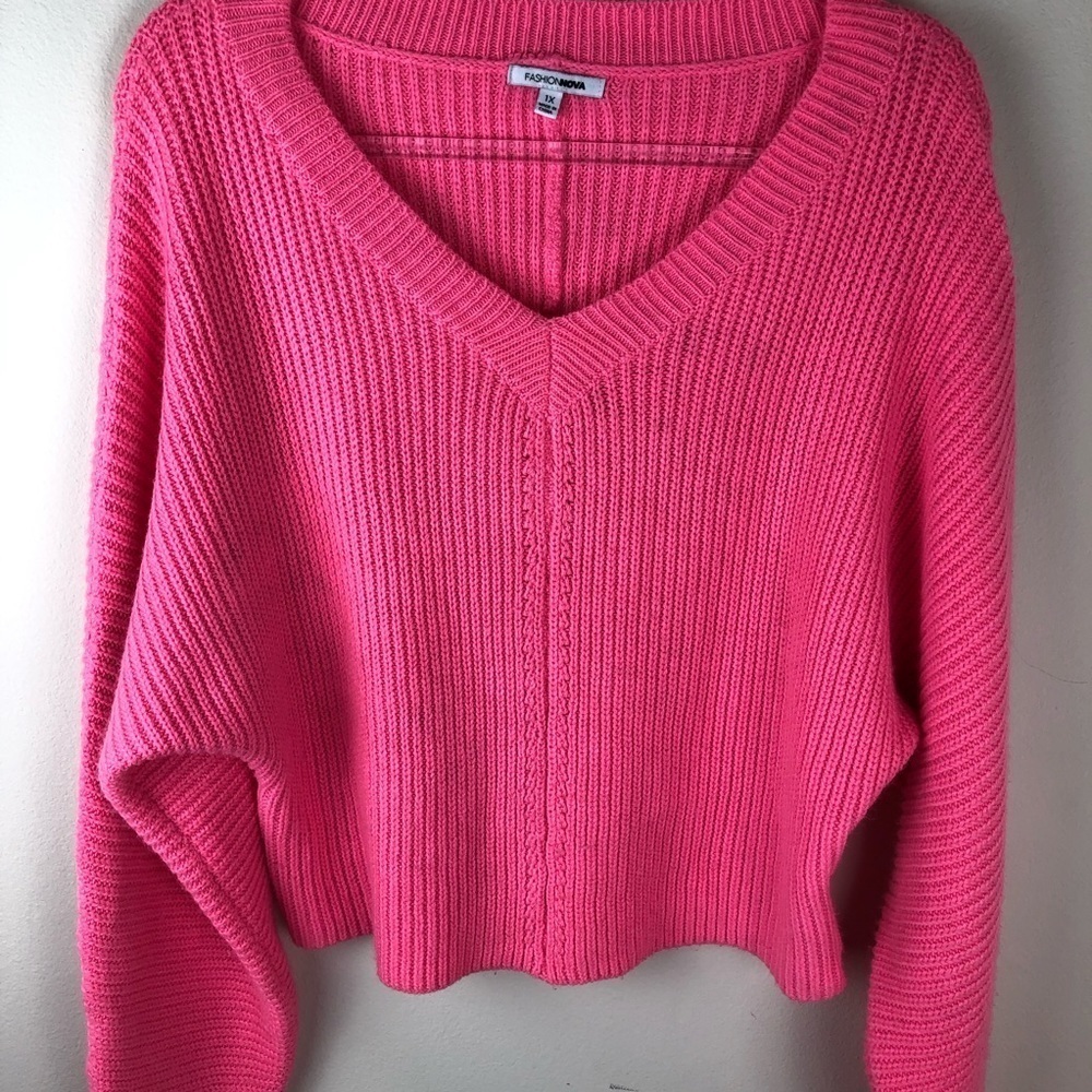 Fashion Nova- Baby Take Me Back sweater candy pink - Picture 2 of 12